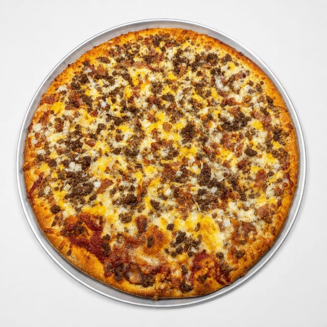 Bacon Cheese Burger Pizza.